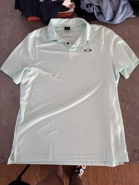 Oakley Men's Polo Shirt in Pale Mint Green